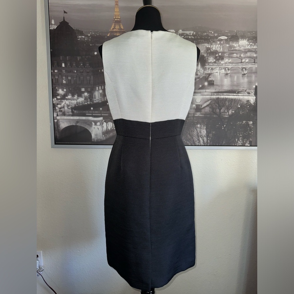 TAHARI Arthur S Levine Black and white Embellished Dress Size 6 - Picture 4 of 7